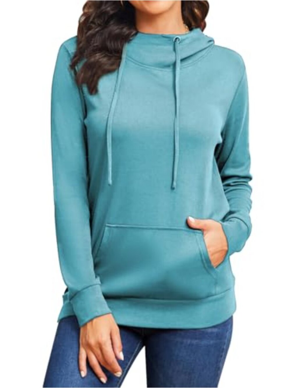 Womens Half Zip Cropped Hoodie Oversized Fleece Pullover Sweatshirt